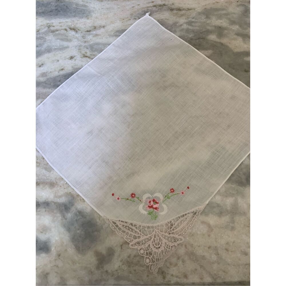 Handmade Antique Handkerchiefs ~ Three